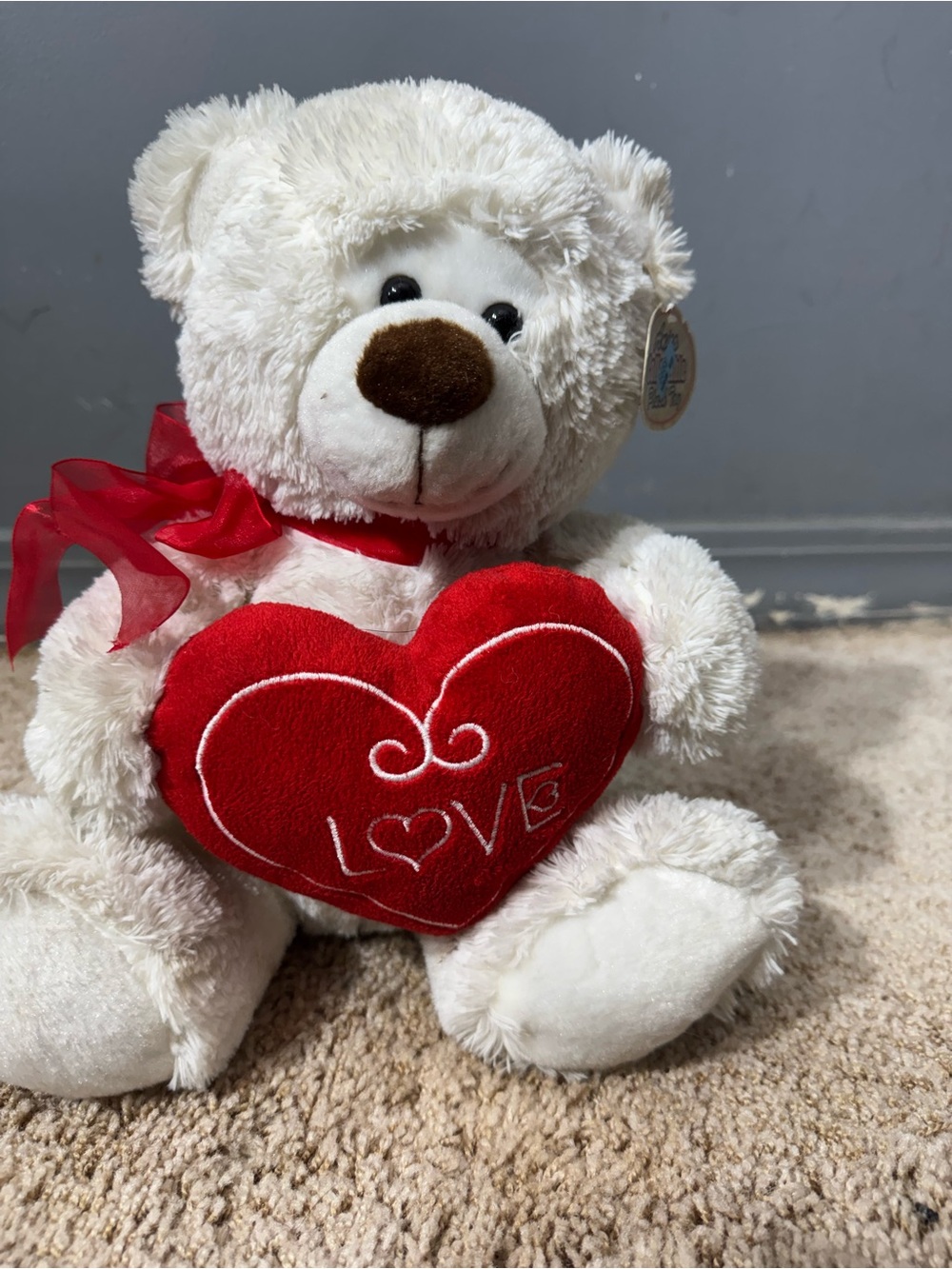 Adorable White Teddy Bear- Sofy Plush Gift